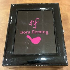 Nora Fleming glossy Black insert storage box ; good condition